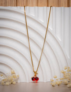 Cadena Box + Dije Cherry Roja - Mujer