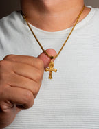 Cadena Trigo + Dije Cruz Egipcia - Hombre