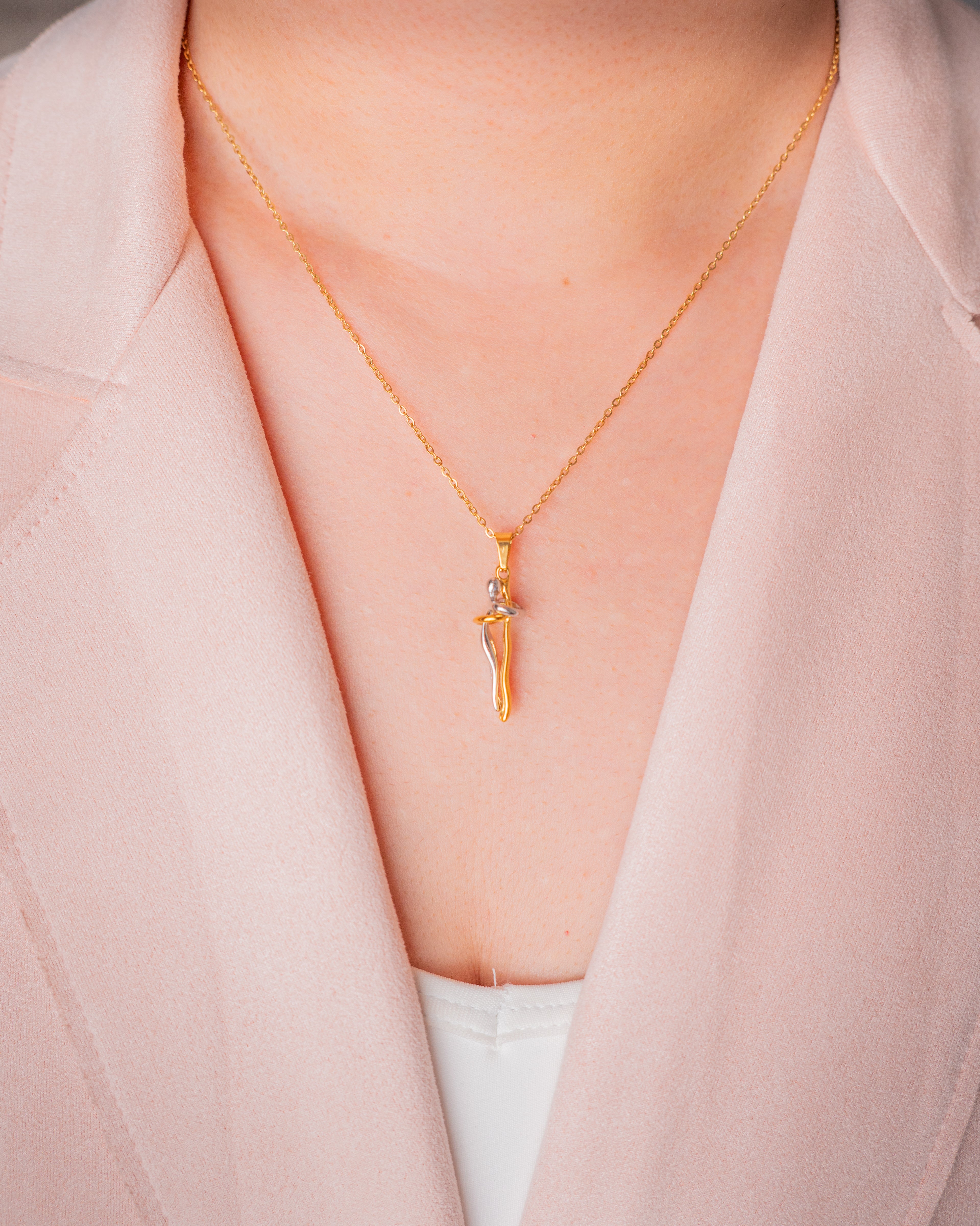 Cadena Aros + Dije Pareja - Mujer